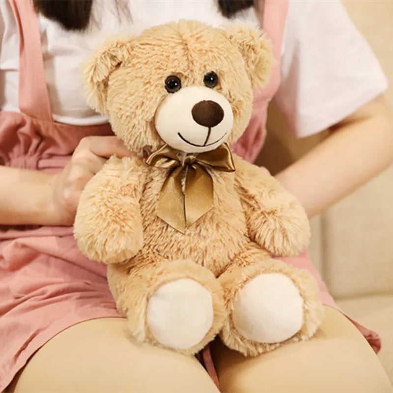 Giant Plush Bear with Ribbon - Adorable Stuffed Animal for Kids