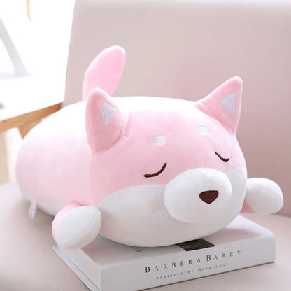 Happy Corgi Plush Dog Pillow Soft Stuffed Toy Gift