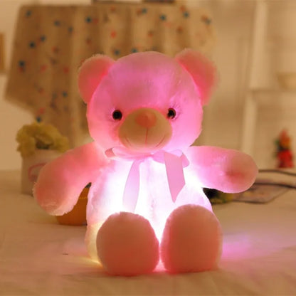 Luminous 30CM Teddy Bear Plush Pillow - Perfect Gift for Kids!
