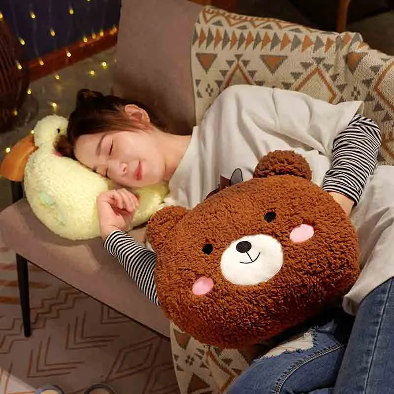 Kawaii Plush Animal Pillows - Soft, Adorable Cushions for Kids