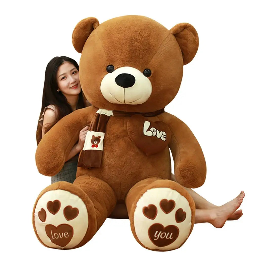 Huggable Teddy Bear Plush With Scarf