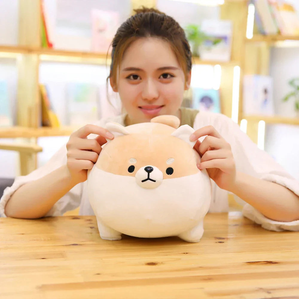 Happy Corgi Plush Dog Pillow Soft Stuffed Toy Gift