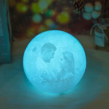 Personalized 3D Moon Photo Night Light