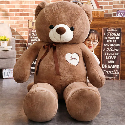 Giant Kawaii Bear Plush Toy - Soft & Cuddly Gift for Loved Ones