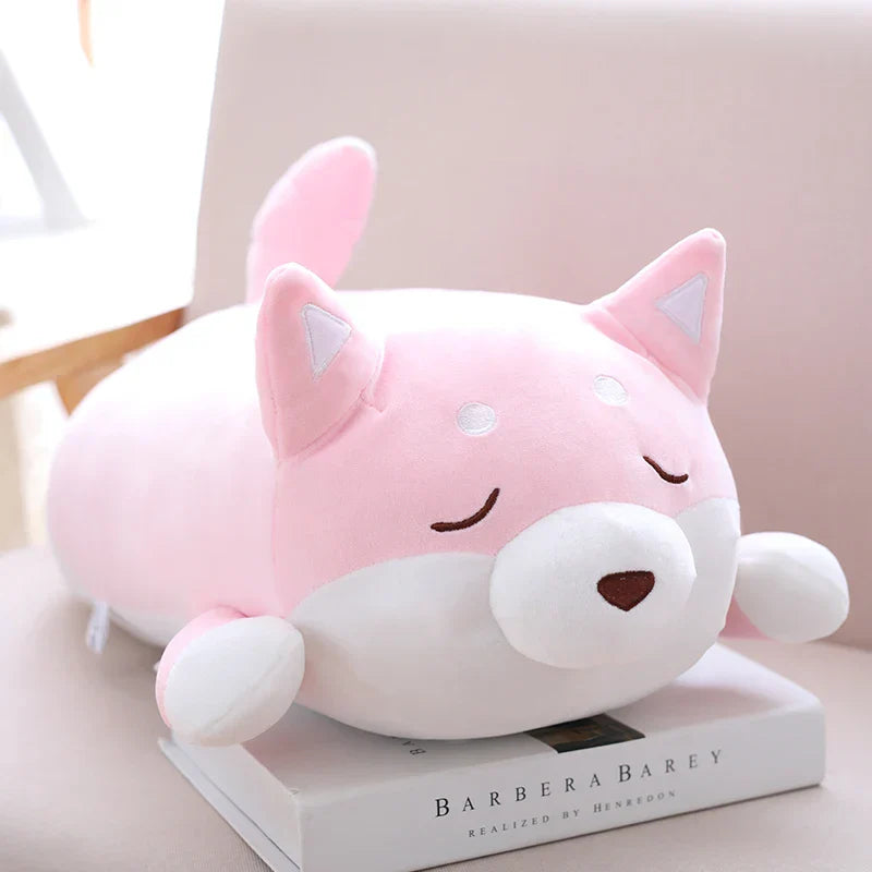 Happy Corgi Plush Dog Pillow Soft Stuffed Toy Gift