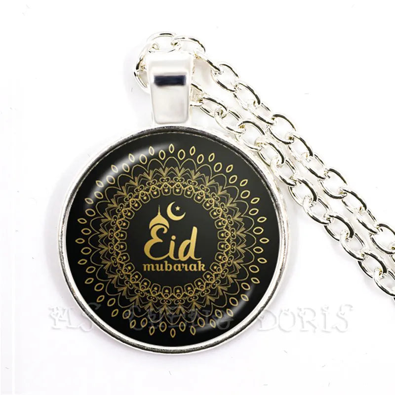 Glass Muslim Islamic Allah Arab Muslim Necklace