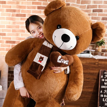 Teddy Bear Plush Toy with Scarf Soft Stuffed Animal for Kids and Lovers