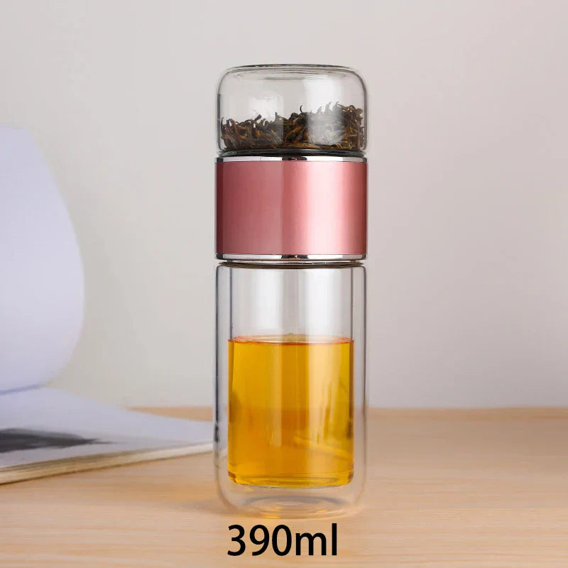 Borosilicate Tea Infuser Bottle