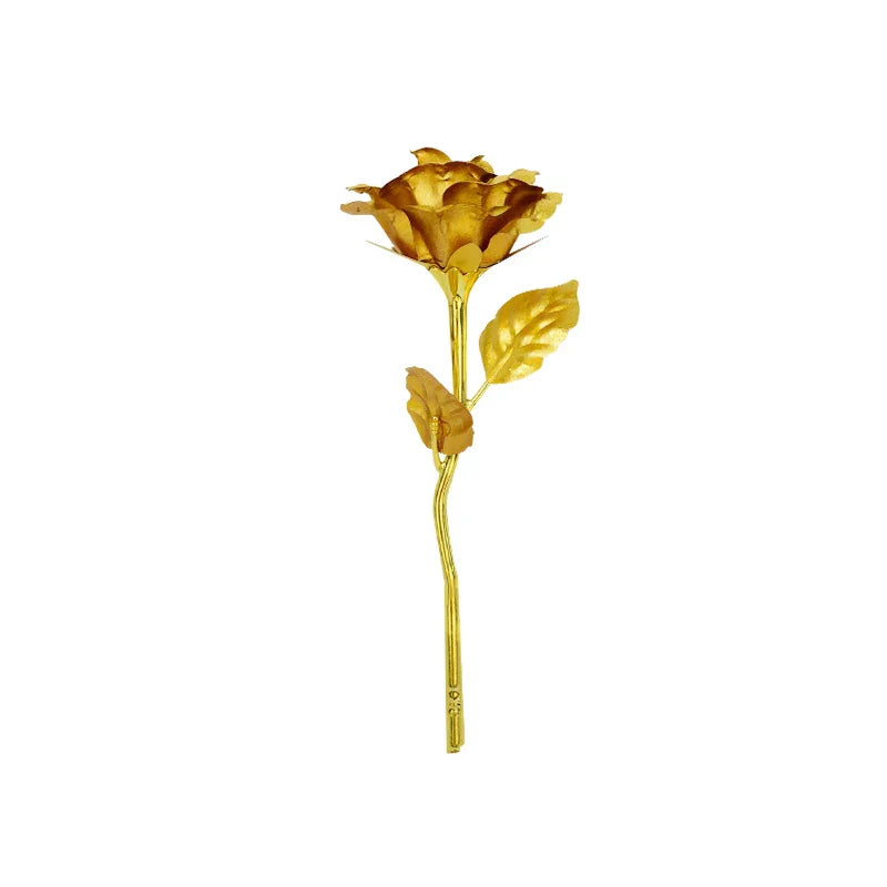 Gold Foil Eternal Rose Bouquet - Valentine's Gift for Her