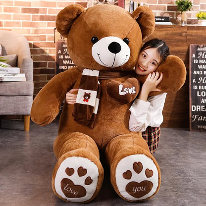 Huggable Teddy Bear Plush With Scarf