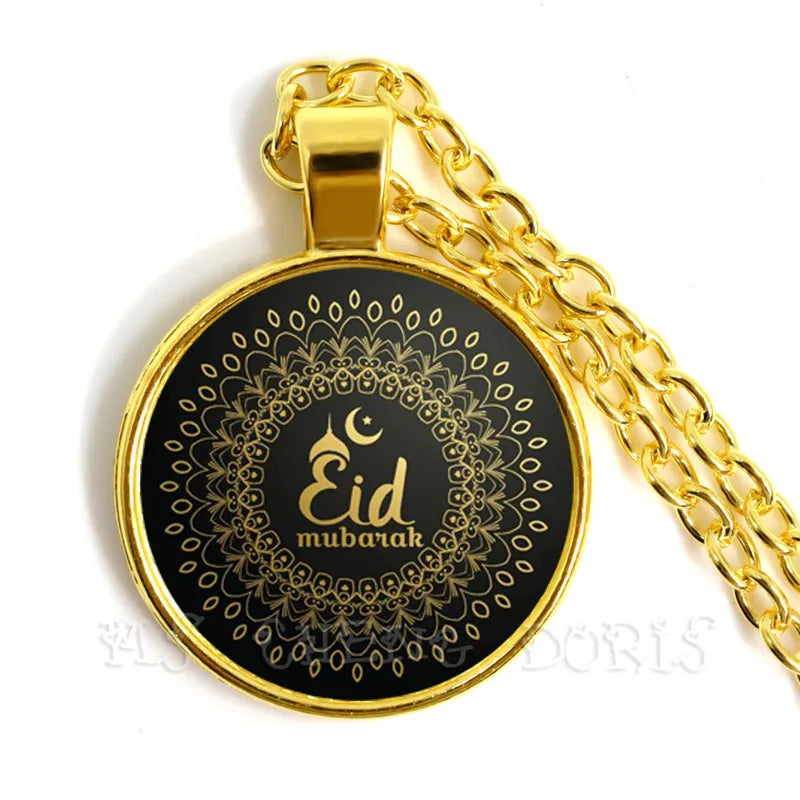 Glass Muslim Islamic Allah Arab Muslim Necklace