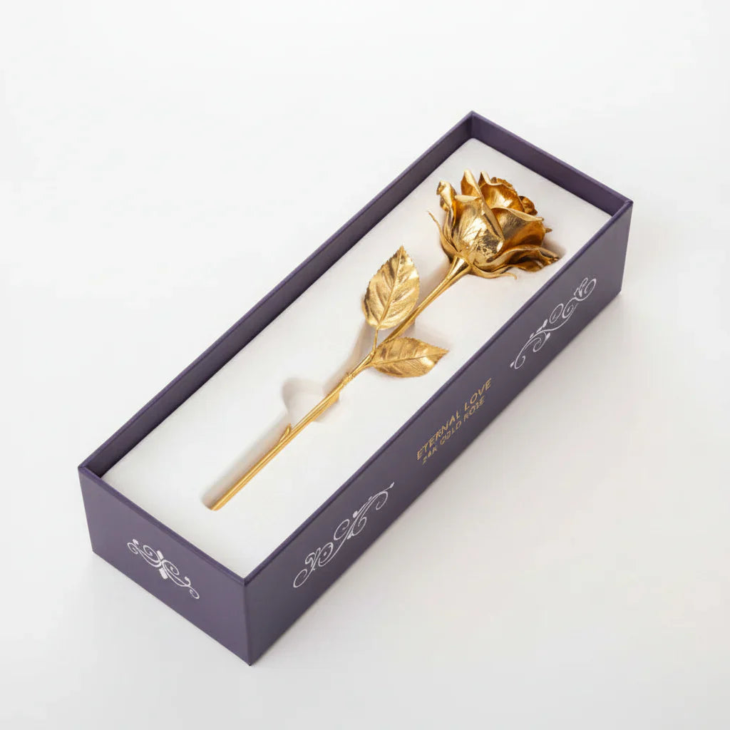 24K Gold Rose Flower for Valentine's Day and Gifts