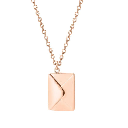 Custom Love Letter Envelope Pendant Necklace