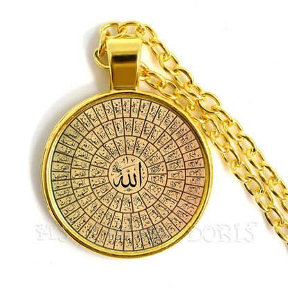 Glass Muslim Islamic Allah Arab Muslim Necklace