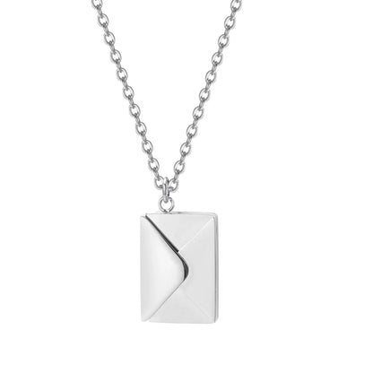 Custom Love Letter Envelope Pendant Necklace