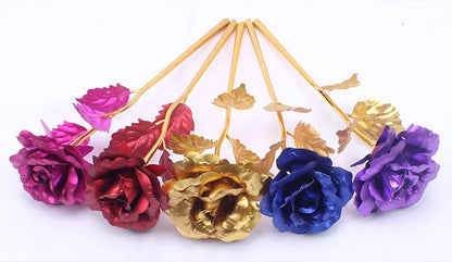 24K Gold Rose Flower for Valentine's Day and Gifts