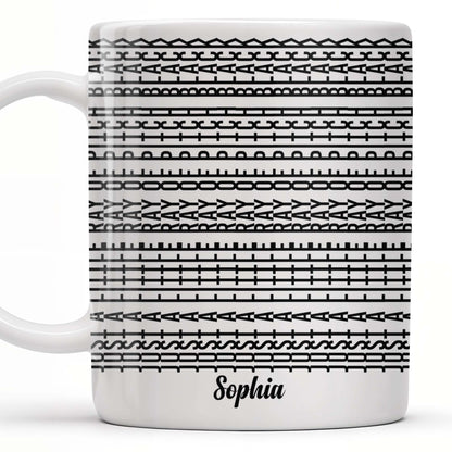 Brave Musical Notes Design - Personalized Custom Coffee Mug - HALW066_MG