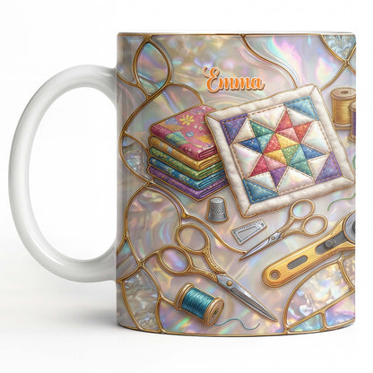 Personalized Vibrant Crafting Tools Design - Personalized Custom Coffee Mug - HAND017_MG