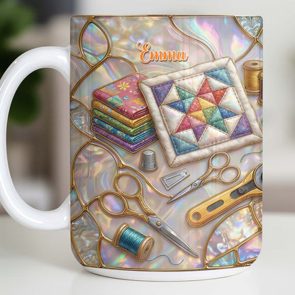 Personalized Vibrant Crafting Tools Design - Personalized Custom Coffee Mug - HAND017_MG