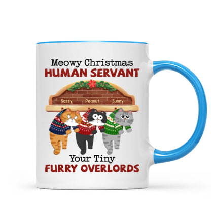 Meowy Christmas Human From Naughty Cats Personalized Mug, Christmas Gift