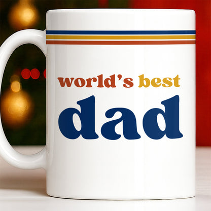 World's Best Dad Coffee Mug - Personalized Custom Coffee Mug - HIM003_MG