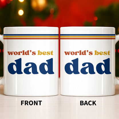 World's Best Dad Coffee Mug - Personalized Custom Coffee Mug - HIM003_MG