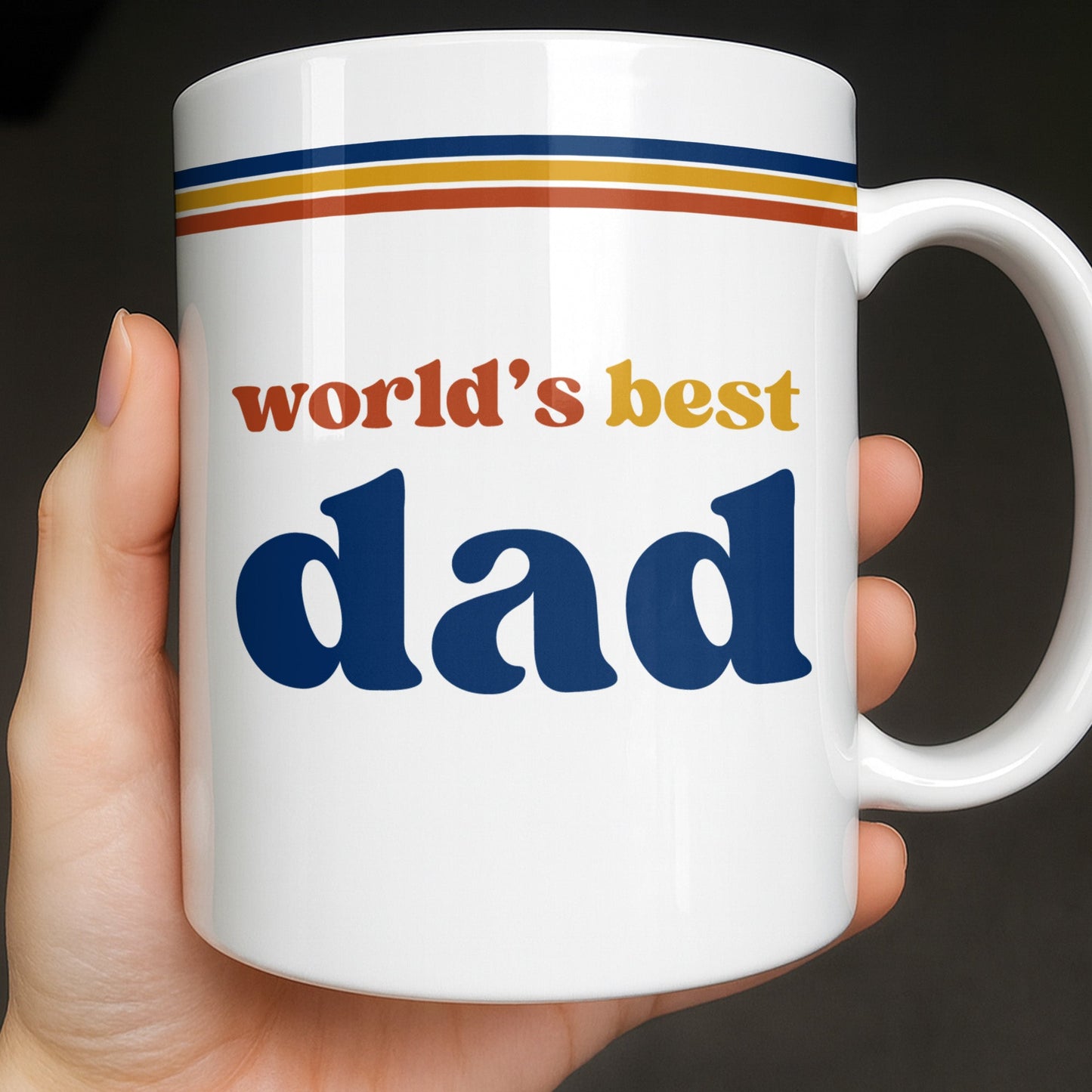 World's Best Dad Coffee Mug - Personalized Custom Coffee Mug - HIM003_MG