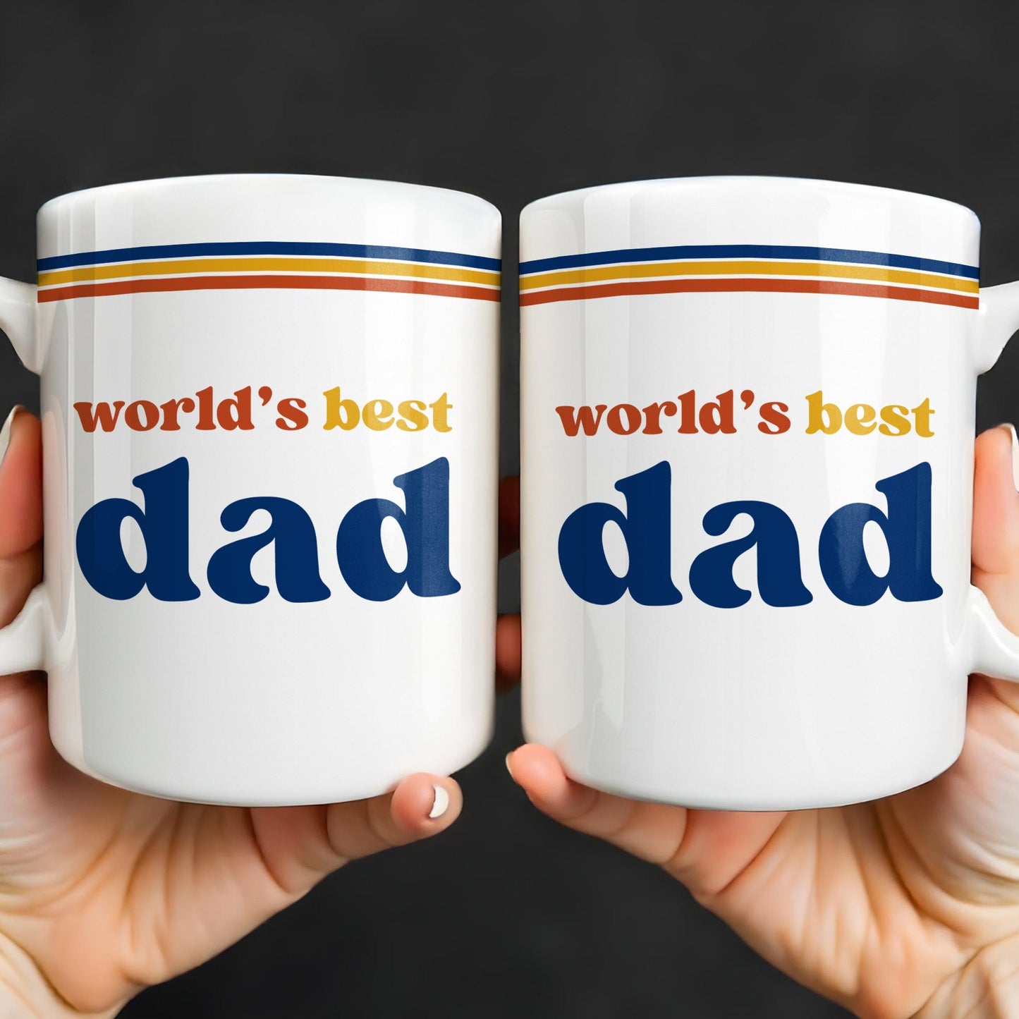 World's Best Dad Coffee Mug - Personalized Custom Coffee Mug - HIM003_MG