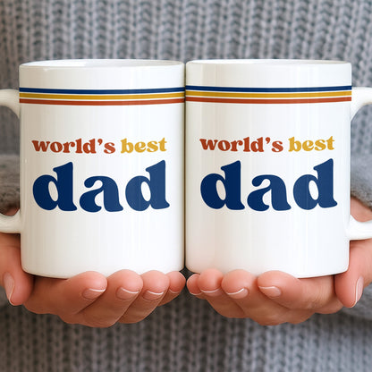 World's Best Dad Coffee Mug - Personalized Custom Coffee Mug - HIM003_MG