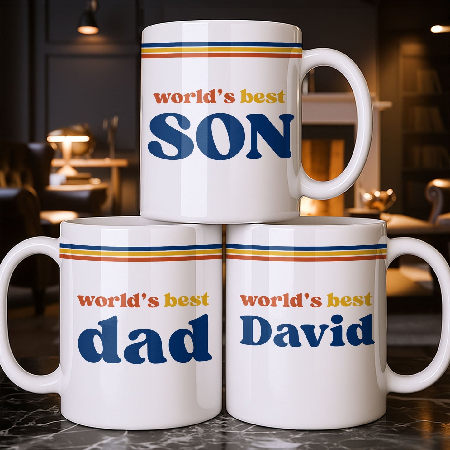 World's Best Dad Coffee Mug - Personalized Custom Coffee Mug - HIM003_MG