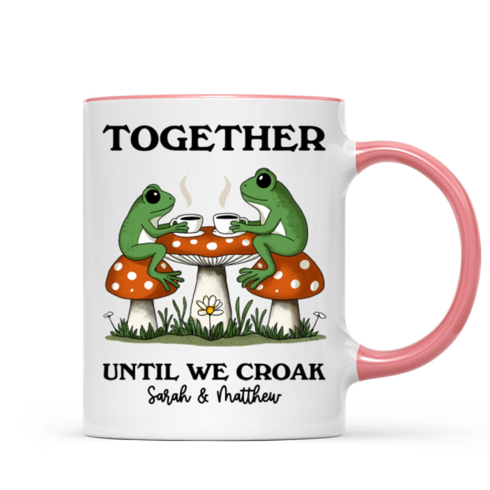 Couple Gift Together Until We Croak Frog Couple Anniversary Gift Personalized Mug