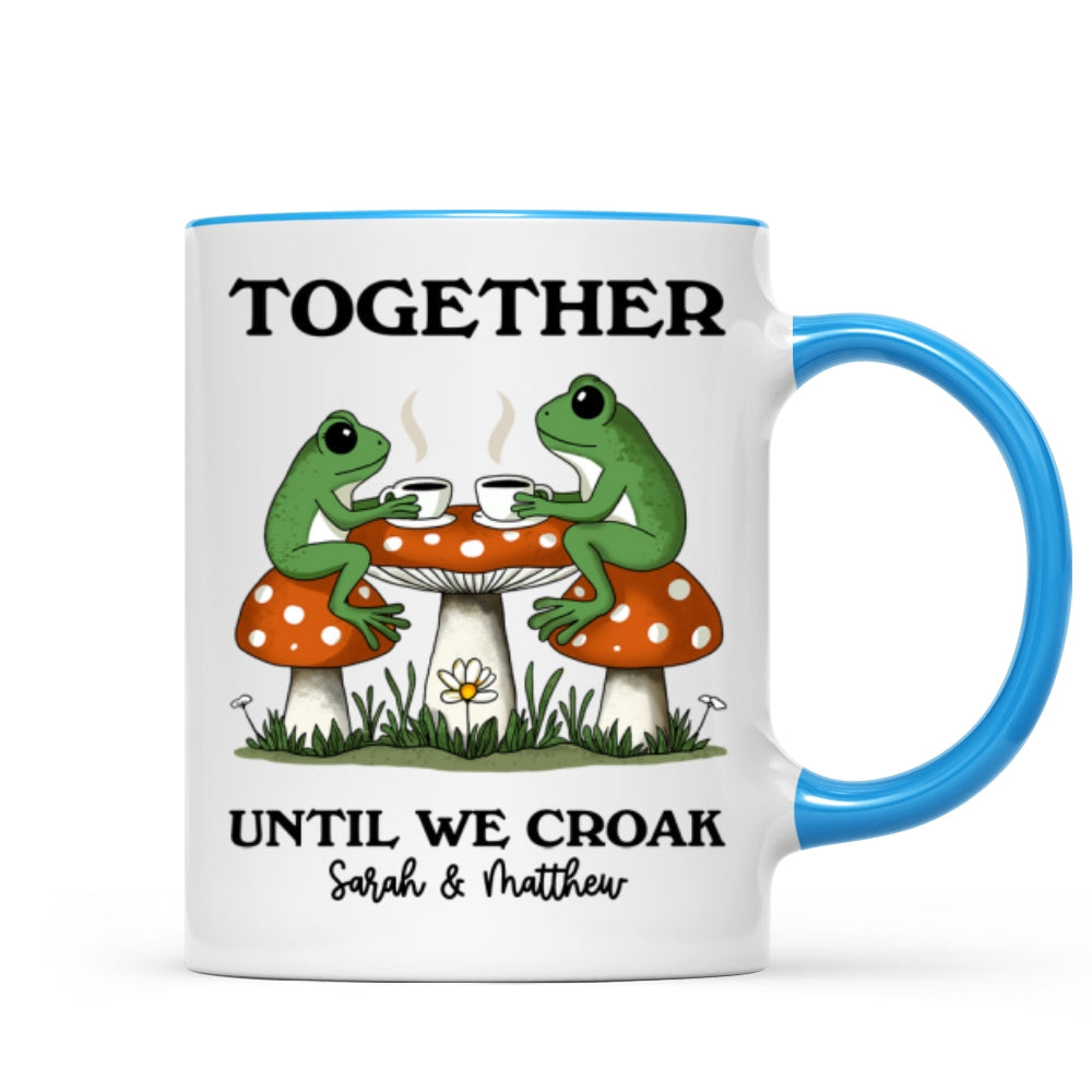 Couple Gift Together Until We Croak Frog Couple Anniversary Gift Personalized Mug