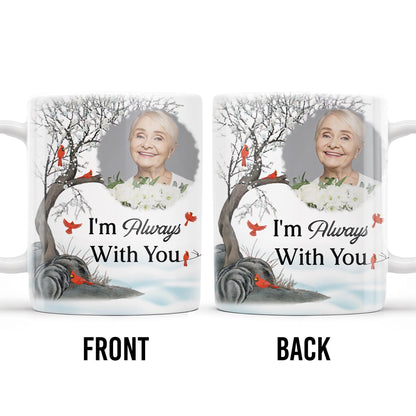 I'm Always With You Memorial Mug With Cardinal Birds - Personalized Custom Coffee Mug - HME151_MG