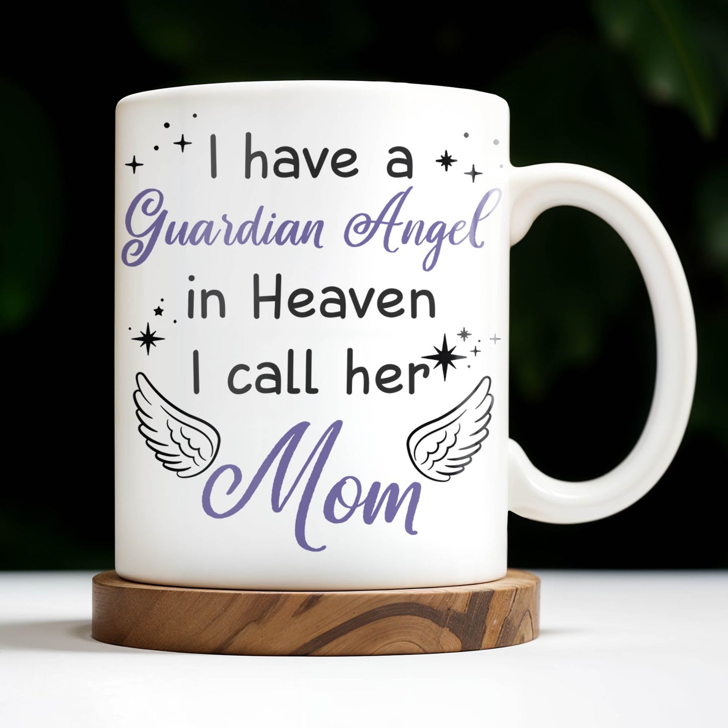 Guardian Angel In Heaven Called Mom - Personalized Custom Coffee Mug - HME238_MG