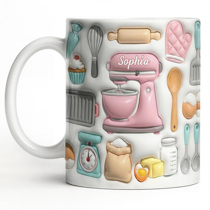Sophia Baking Essentials Design - Personalized Custom Coffee Mug - HOB008_MG