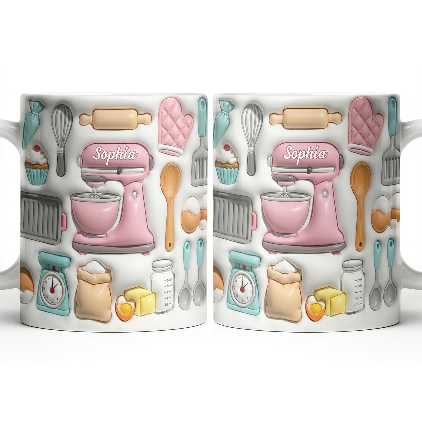 Sophia Baking Essentials Design - Personalized Custom Coffee Mug - HOB008_MG