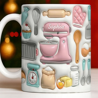 Sophia Baking Essentials Design - Personalized Custom Coffee Mug - HOB008_MG