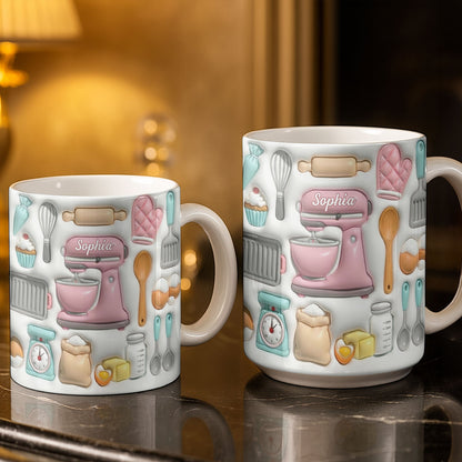 Sophia Baking Essentials Design - Personalized Custom Coffee Mug - HOB008_MG