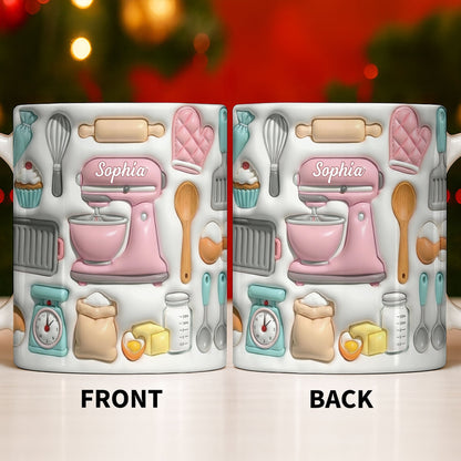 Sophia Baking Essentials Design - Personalized Custom Coffee Mug - HOB008_MG