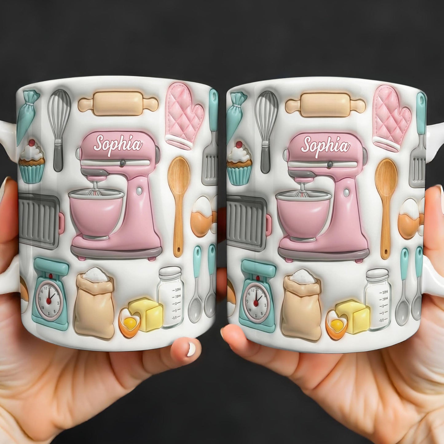 Sophia Baking Essentials Design - Personalized Custom Coffee Mug - HOB008_MG