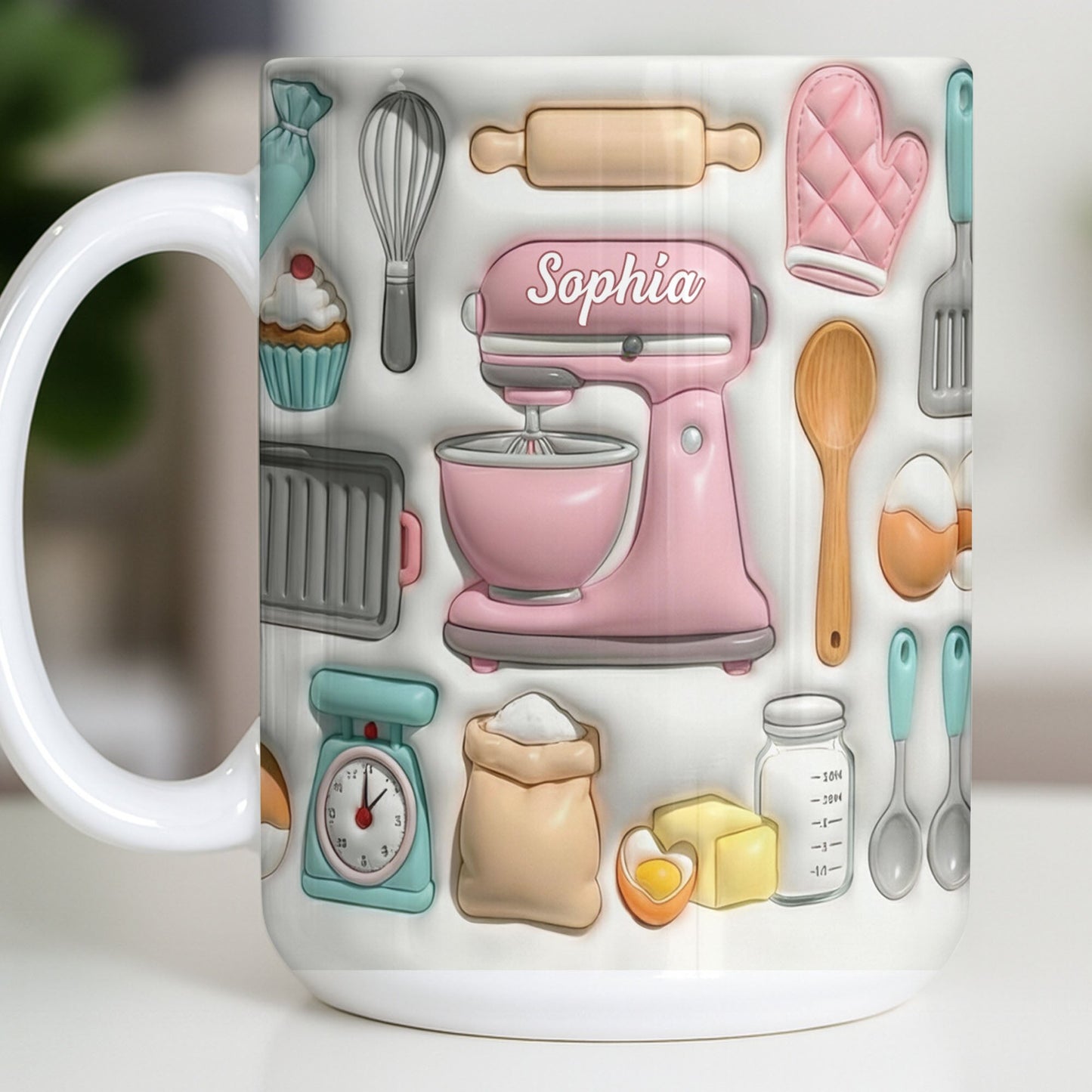 Sophia Baking Essentials Design - Personalized Custom Coffee Mug - HOB008_MG