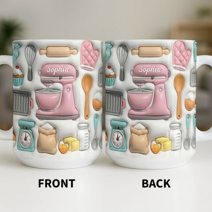 Sophia Baking Essentials Design - Personalized Custom Coffee Mug - HOB008_MG