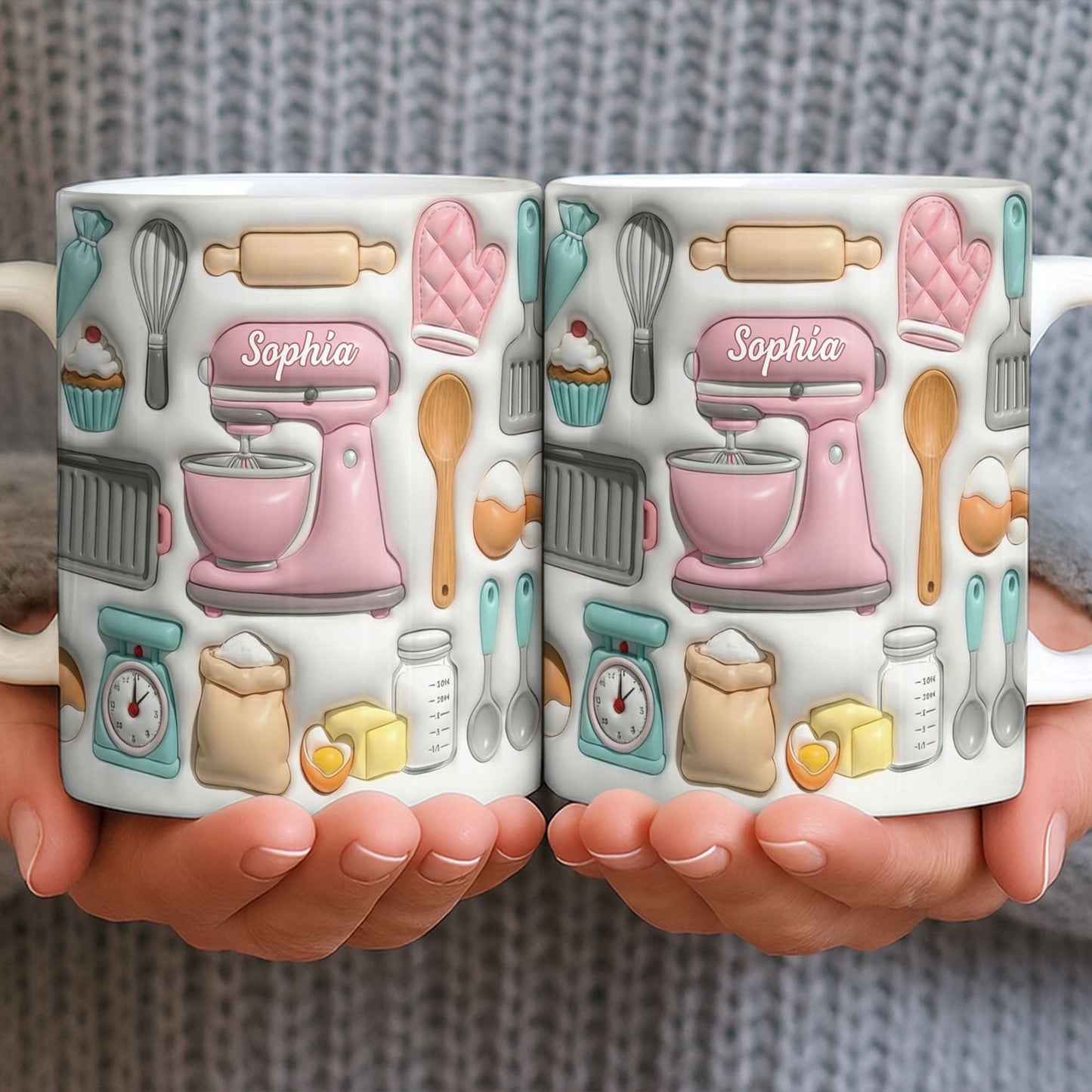 Sophia Baking Essentials Design - Personalized Custom Coffee Mug - HOB008_MG