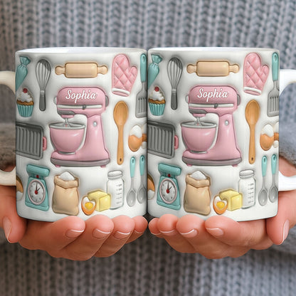 Sophia Baking Essentials Design - Personalized Custom Coffee Mug - HOB008_MG