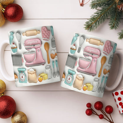Sophia Baking Essentials Design - Personalized Custom Coffee Mug - HOB008_MG