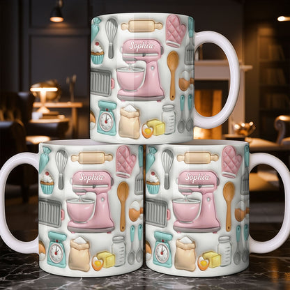 Sophia Baking Essentials Design - Personalized Custom Coffee Mug - HOB008_MG
