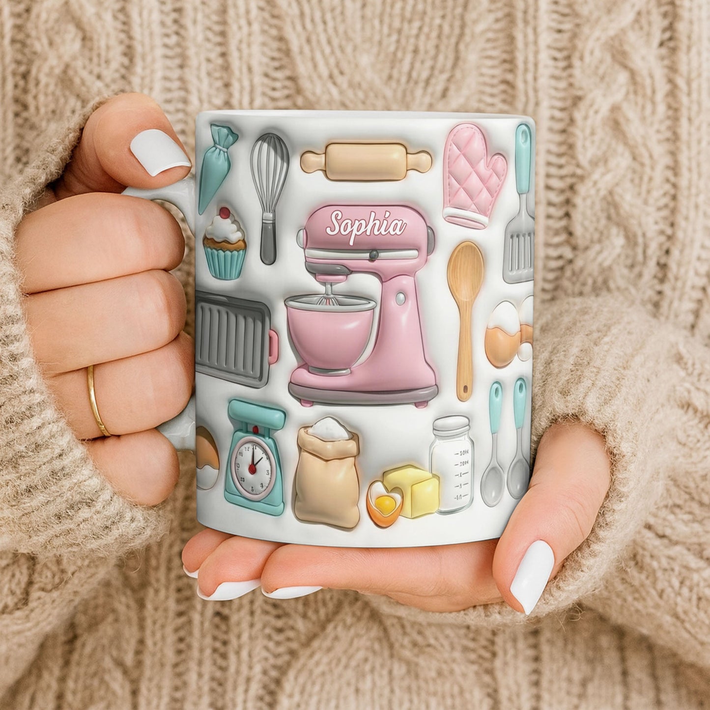 Sophia Baking Essentials Design - Personalized Custom Coffee Mug - HOB008_MG