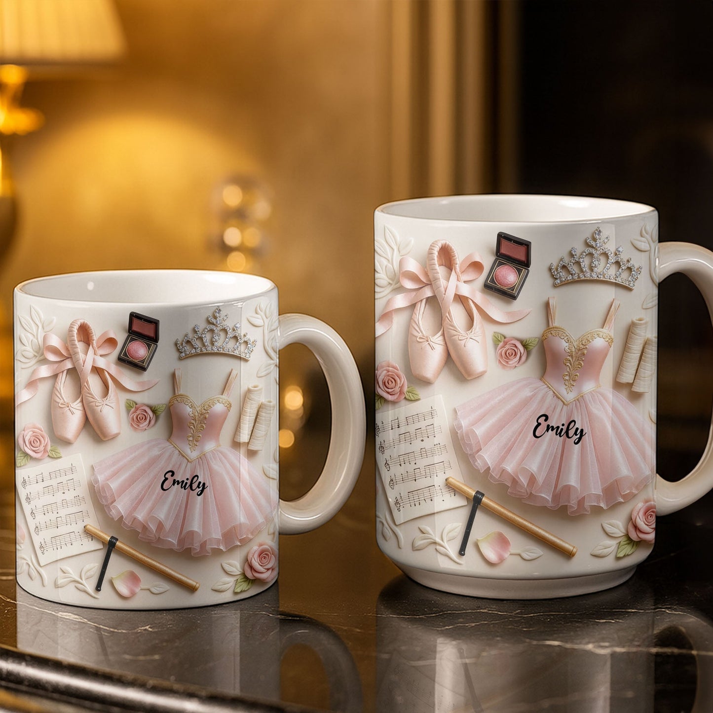 Ballet Slippers And Tutu Personalized Mug - Personalized Custom Coffee Mug - HOB012_MG
