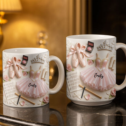Ballet Slippers And Tutu Personalized Mug - Personalized Custom Coffee Mug - HOB012_MG