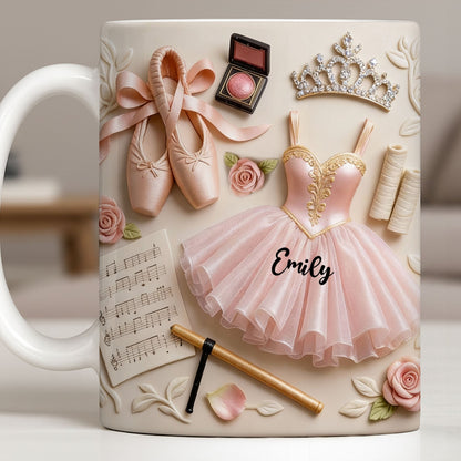 Ballet Slippers And Tutu Personalized Mug - Personalized Custom Coffee Mug - HOB012_MG